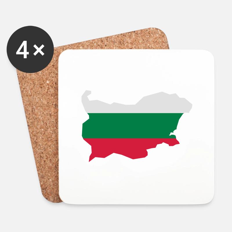Bulgarien - Untersetzer (4er-Set) - Weiß