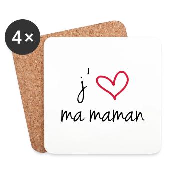 i love my mommy - Untersetzer (4er-Set) - Weiß - Vorne