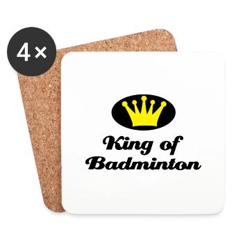 Badminton - Untersetzer (4er-Set) - Weiß - Vorne