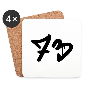Graffiti : 73 - Dessous de verre (lot de 4) - blanc - Devant