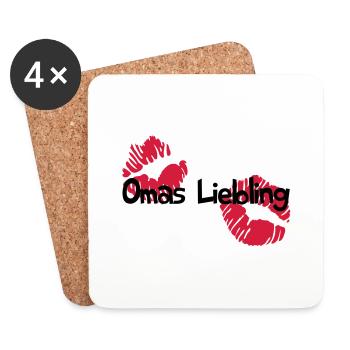 Omas Liebling - Untersetzer (4er-Set) - Weiß - Vorne