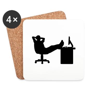 Boss relax - Untersetzer (4er-Set) - Weiß - Vorne