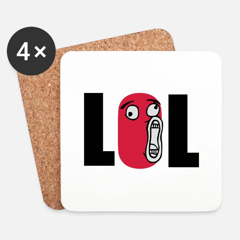 lol - Coasters (set of 4) - white