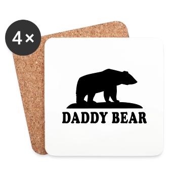 PAPA OURS - Dessous de verre (lot de 4) - blanc - Devant