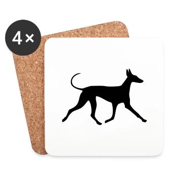 Pharaoh Hound - Coasters (set of 4) - white - Front