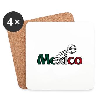 Football - Mexique - Dessous de verre (lot de 4) - blanc - Devant