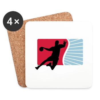 handball - Dessous de verre (lot de 4) - blanc - Devant