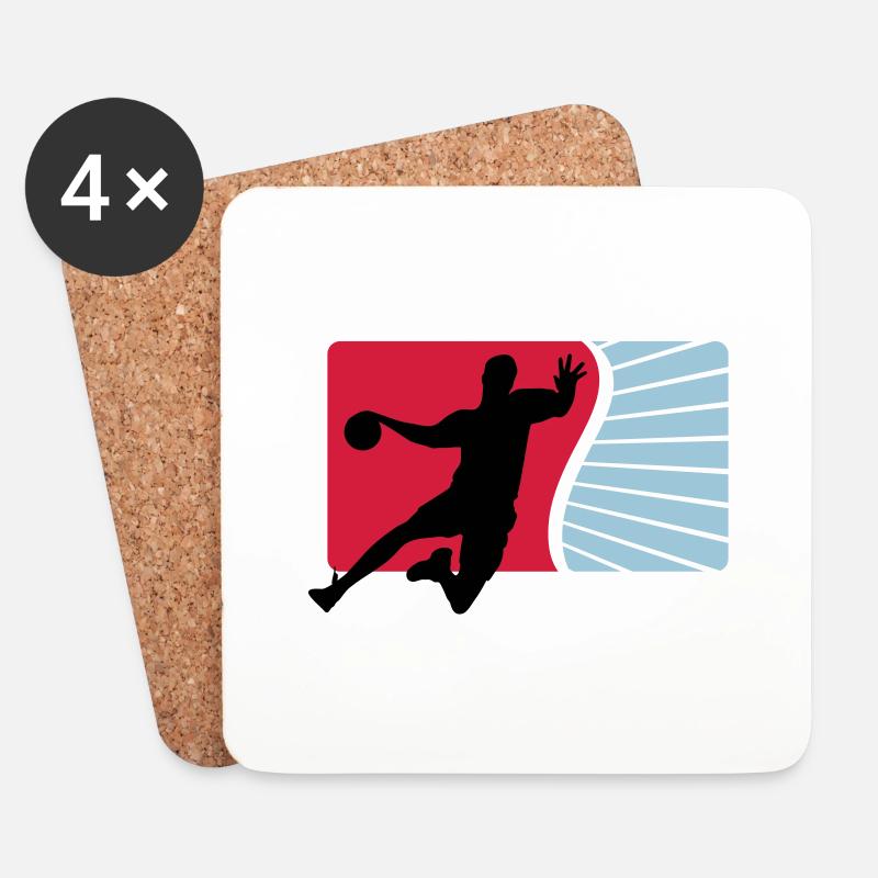 handball - Coasters (set of 4) - white