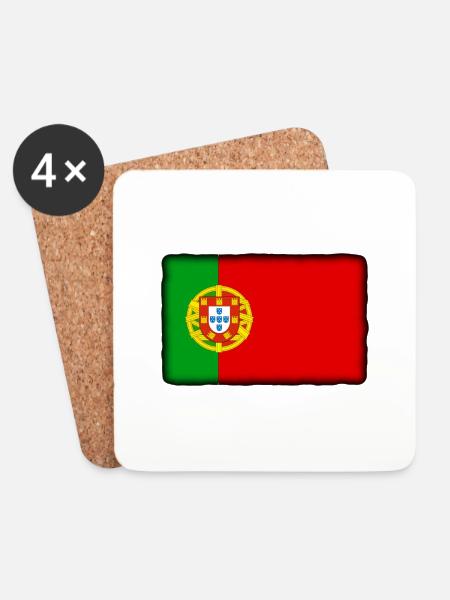 drapeau portugais - Untersetzer (4er-Set) - Weiß