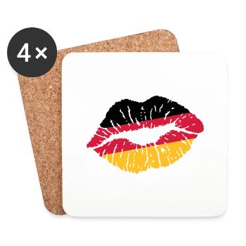 Pout (Allemagne, Pays-Bas) - Dessous de verre (lot de 4) - blanc - Devant