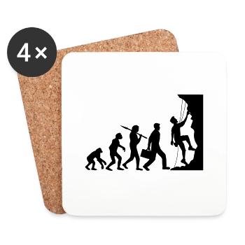 évolution évolution née raide paroi monte - Dessous de verre (lot de 4) - blanc - Devant