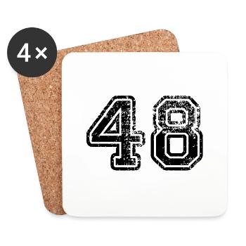 48 - Coasters (set of 4) - white - Front