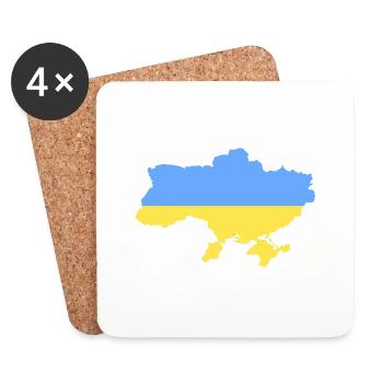 ukraine - Dessous de verre (lot de 4) - blanc - Devant