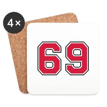 69__f2 - Untersetzer (4er-Set) - Weiß - Vorne