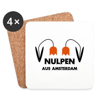 Nulpen aus Amsterdam - Untersetzer (4er-Set) - Weiß - Vorne