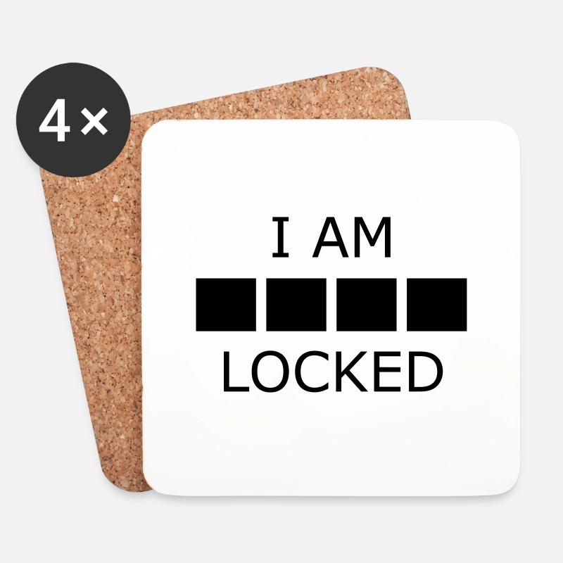 I Am Sher Locked improved - Untersetzer (4er-Set) - Weiß