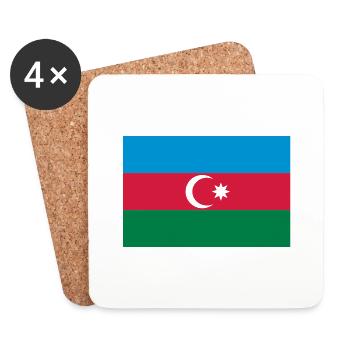 Azerbaïdjan - Dessous de verre (lot de 4) - blanc - Devant