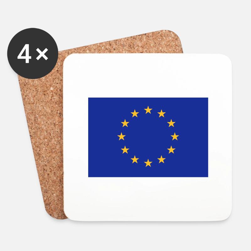 Europa EU - Untersetzer (4er-Set) - Weiß