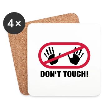 dont_touch_1__f2 - Untersetzer (4er-Set) - Weiß - Vorne