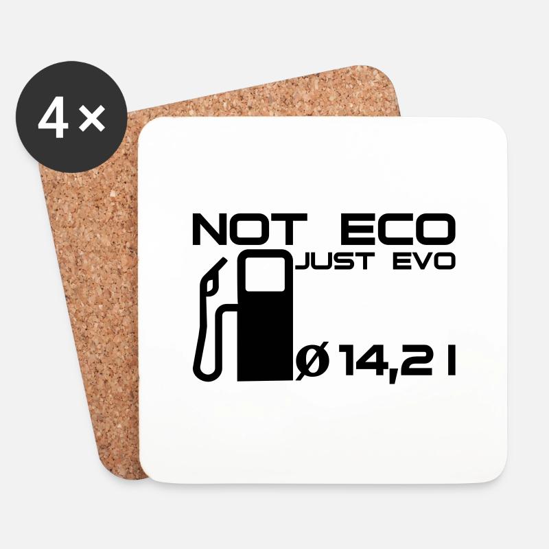 Not Eco - Just Evo - Untersetzer (4er-Set) - Weiß