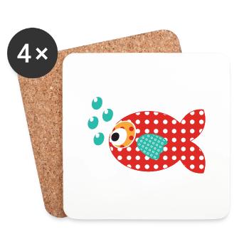 goldfish - Coasters (set of 4) - white - Front