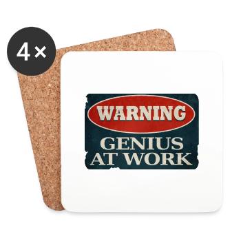 Genius AT Work - Coasters (set of 4) - white - Front