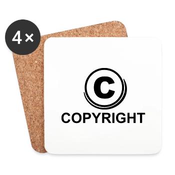 c_copyright_1f1 - Coasters (set of 4) - white - Front
