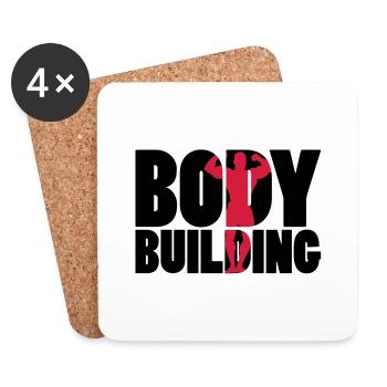 Body Building - Dessous de verre (lot de 4) - blanc - Devant