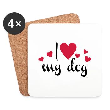 dog - Coasters (set of 4) - white - Front