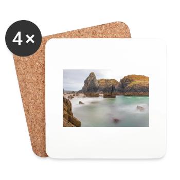 Kynance Cove (Porth Keynans) Coastline The Lizard - Coasters (set of 4) - white - Front