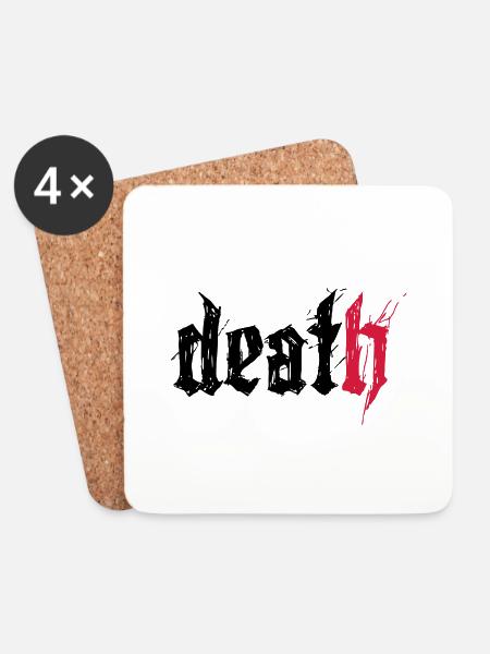 death - Coasters (set of 4) - white