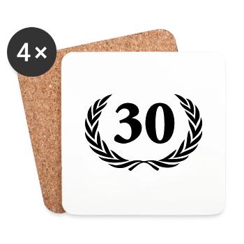 30 - Dessous de verre (lot de 4) - blanc - Devant