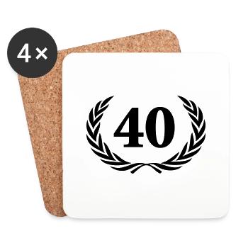 40 - Dessous de verre (lot de 4) - blanc - Devant