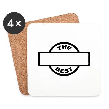 Customize logo - Coasters (set of 4) - white - Front