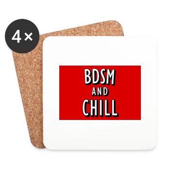 BDSM and Chill poster - Untersetzer (4er-Set) - Weiß - Vorne