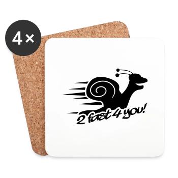 2 Fast 4 You Snail - Dessous de verre (lot de 4) - blanc - Devant