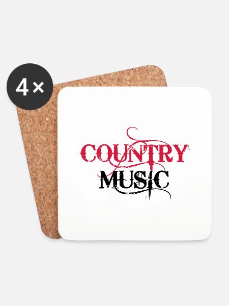 Country Music - Untersetzer (4er-Set) - Weiß