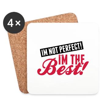 im_not_perfect_the_best_pi2 - Untersetzer (4er-Set) - Weiß - Vorne