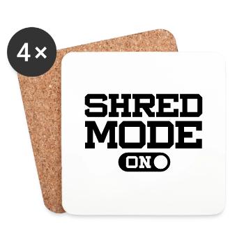 SHRED MODE ON - Untersetzer (4er-Set) - Weiß - Vorne