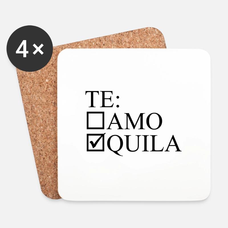 Tequila - Untersetzer (4er-Set) - Weiß