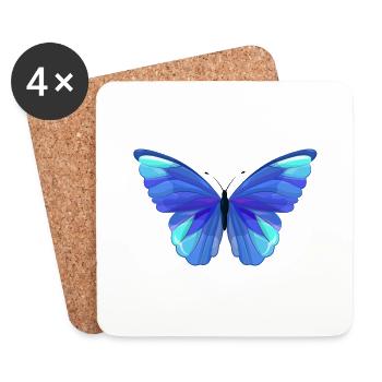 Schmetterling - Untersetzer (4er-Set) - Weiß - Vorne