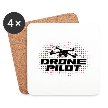 drone pilot - Coasters (set of 4) - white - Front