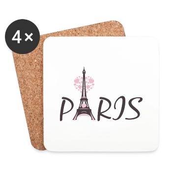 Eiffel Tower - Coasters (set of 4) - white - Front