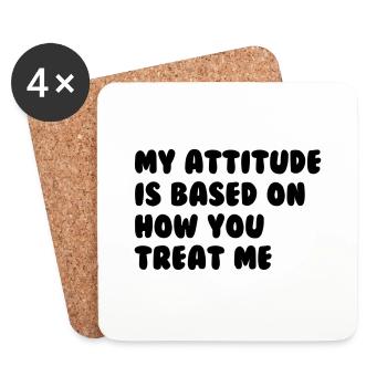 Attitude - Dessous de verre (lot de 4) - blanc - Devant
