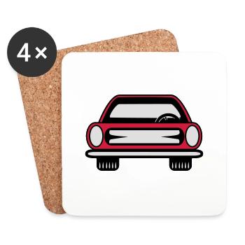 Car car grill car - Coasters (set of 4) - white - Front