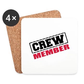 crew_member - Dessous de verre (lot de 4) - blanc - Devant