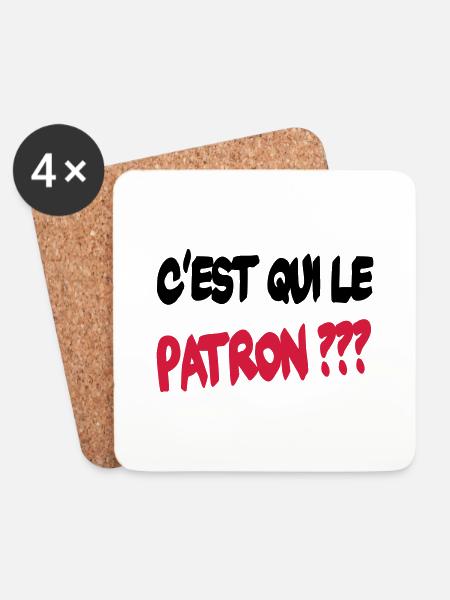 C'est qui le patron ? - Untersetzer (4er-Set) - Weiß