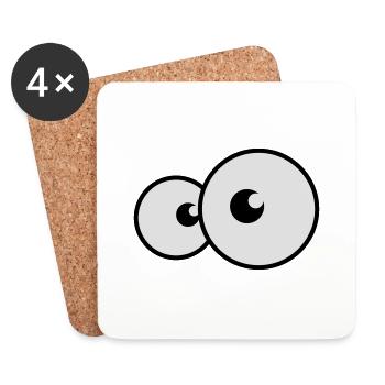 augen - Untersetzer (4er-Set) - Weiß - Vorne