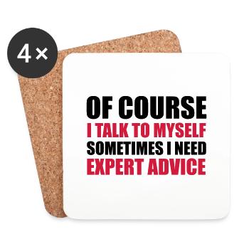 Expert Advice - Untersetzer (4er-Set) - Weiß - Vorne