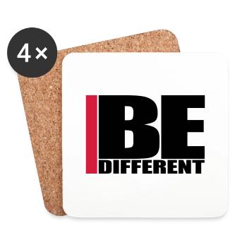Cool Be Different Logo - Untersetzer (4er-Set) - Weiß - Vorne